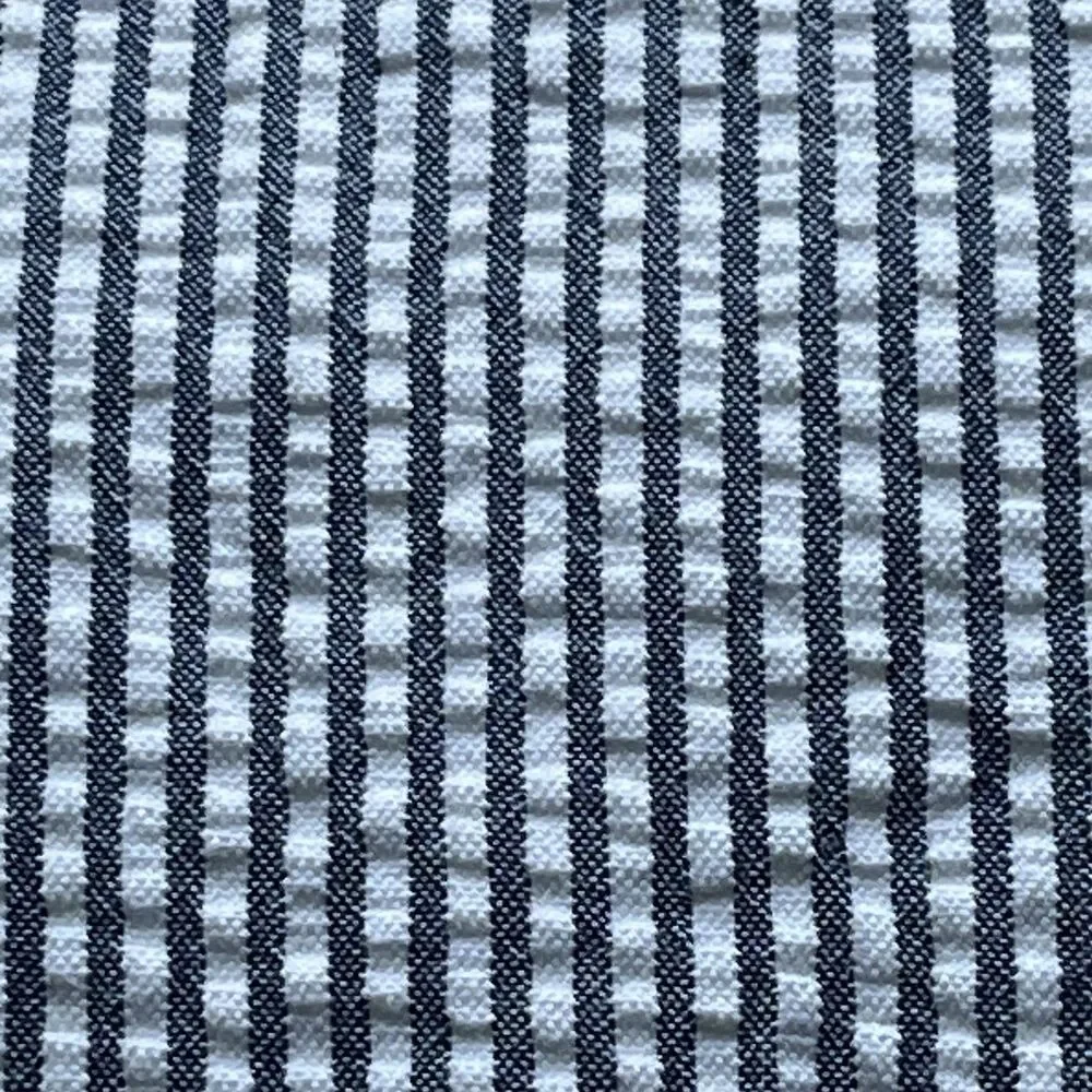 West Elm Twin Duvet Cover Coastal Seersucker Stripes 100% Cotton Button Closure